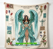 Victoria's Secret Tropical Angel Fleece Throw Blanket V119
